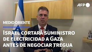 Israel cortará suministro de electricidad a Gaza antes de nuevas negociaciones sobre la tregua | AFP