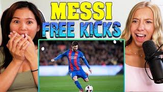 American Girls React To Messi Free Kicks You Have to See to Believe