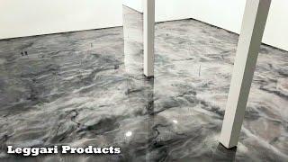 Entire Basement Coated Using Leggari's Epoxy Floor Kit | Silver & Black Epoxy Floor Installation