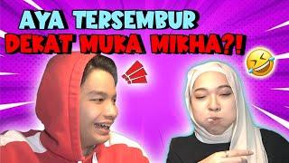 AYA TERSEMBUR DEKAT MUKA MIKHA?! // MIKHAYA MAIN CHUBBY BUNNY CHALLENGE ?!