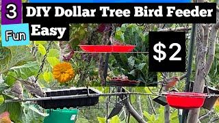 DIY How to Make Bird Feeder for $2 EASY 3 Hanging Styles Birds LOVE, Dollar Tree Store Garden Decor