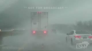 02-22-2022 Holly Springs to Walnut, MS - Heavy Rains on I22 and US72 - Vehicle Slide Off