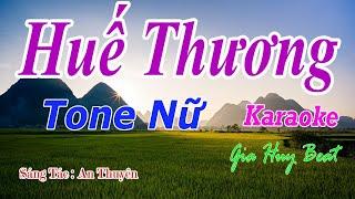 Huế Thương - Karaoke - Tone Nữ - Nhạc Sống - gia huy beat