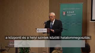 Dr. Latorcai János az Országgyűlés alelnöke a KDNP Önkormányzati Tanács ülésén - Győr, 2020.10.01.