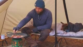 Solo Camping in Forest with My Dog, Cooking In Wild, Relaxing Cosy ASMR