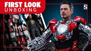 Hot Toys Iron Man Tony Stark Suit-Up Mark 7 Figure Unboxing | First Look