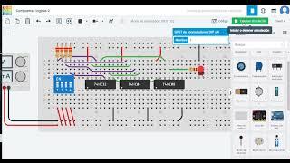 Compuertas logicas en protoboard