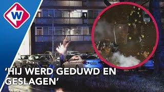 Vuurwerk gegooid naar politie, agent van fiets geduwd