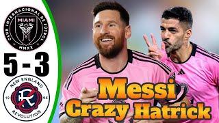 Messi BACK  Inter Miami vs New England Revolution 5-3 - All Goals & Highlights - 2024