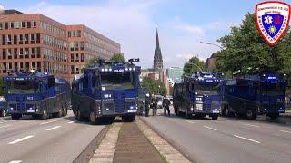  Wasserwerfer Großeinsatz in Hamburg [Compilation]