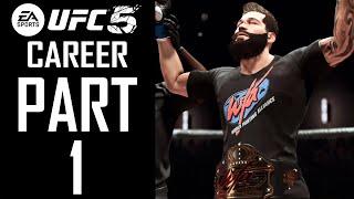 EA Sports UFC 5 - Career - Gameplay Walkthrough - Part 1 - "Backyard Brawls, WFA Debut"