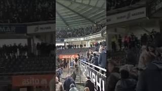 Heracles vs Groningen. Match interrupted. Groningen fans are unhappy for the red card 21.12.2024