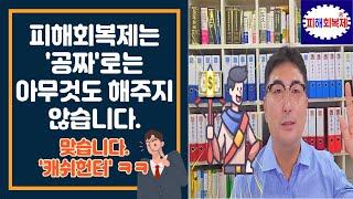 피해회복제는 '공짜'로는 아무것도 해주지 않습니다. 저는 돈값하는 사람이지 사명감의 자원봉사자는 아닙니다