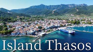 Island Thasos, Greece - by drone [4K]. #thassos