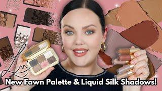 Lisa Eldridge Liquid Silk Eyeshadows & Fawn Palette! In Depth Swatches & Look 