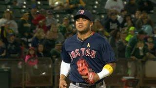 Moncada makes MLB debut, shows off arm