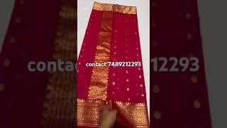 chanderi handloom saree katan silk all over heavy work gold jari work pink color #katansilksaree