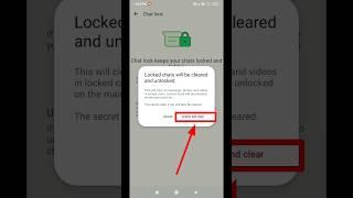 Unlock and clear locked chats whatsapp | how to unlock whatsapp chat lock #shorts #trending