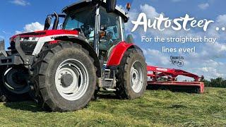 do I really need Autosteer for hay!? | making the straightest lines ever !!! |  #hay #femalefarmer