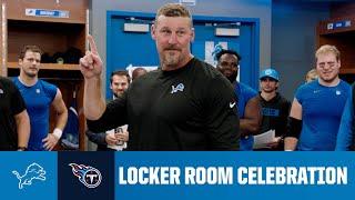 Lions vs. Titans postgame locker room celebration