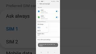 Activate dual SIM prompt on Android