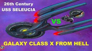 Sagittarius Temporal Cruiser VS Galaxy Class X From Hell - Both Ways - Star Trek Starship Battles