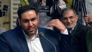 شعر خوانی جوان معترض در حضور رهبر ایران