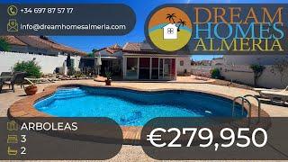 3 bed 2 bath villa Arboleas fully furnished with Bespoke Pool