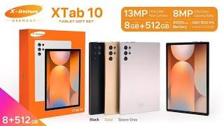 X-inova Germany XTab 10 TABLET GIFT SET 13MP Ultra Clear Rear Camera 8GB+512GB 8MP