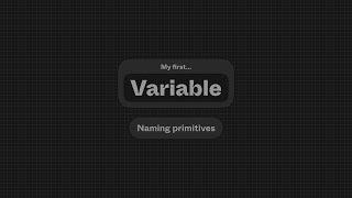 My First Variable: Naming primitives