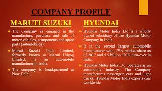 COMPARATIVE STUDY ON MARKETING STRATEGIES AND INNOVATIVE TECHNIQUES OF MARUTI SUZUKI AND HYUNDAI
