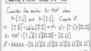 Linear Algebra Example Problems - Computing a Matrix to a Power