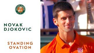 Novak Djokovic's Huge Standing Ovation - 2015 - Roland-Garros