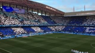 Deportivo vs Celta. Himno galego en Riazor