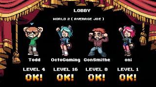 Trying online multiplayer in Scott Pilgrim...