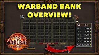 [WoW] Overview Warband Bank  - How to Access, Total Size, Transfer Gold,