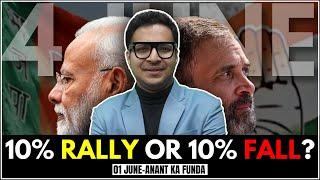 Stock market fall 10% or rally 10% due to election results? 3rd and 4th June special analysis