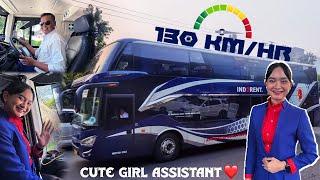 130 Km/hr Fastest Bus | Cute Bus Assistant | Double Decker Volvo | Tamil Bus Review | Tuberbasss