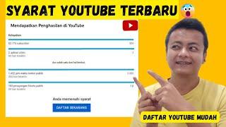 DAFTAR YOUTUBE LEBIH MUDAH! INI SYARAT TERBARU MONETISASI YOUTUBE UNTUK PEMULA