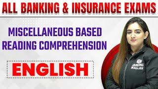 Reading Comprehension | English by Anchal Ma'am | Bank and Insurance Exams