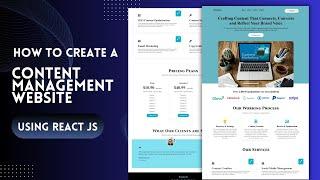 Build A Complete Website Using React JS | How To Create Website Using React JS