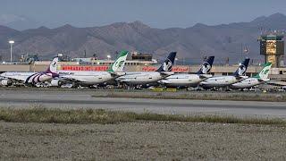 Landing an airplane at Mehrabad airport