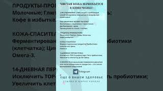 Чистая кожа начинается в кишечнике. #Shorts #Шортс #Рецепты