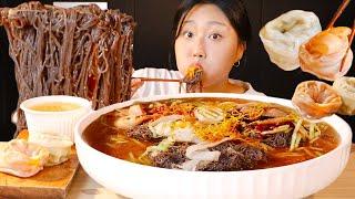 MUKBANG) 드디어 해장냉면!!! 냉면 3그릇 +왕만두 리얼사운드 먹방 Hangover naengmyoen asmr real sound eating