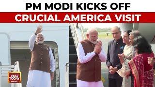 PM Modi US Visit: PM Modi Lands In Philadelphia For 3-Day US Visit, To Meet Joe Biden Later Tonight