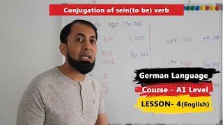 A1 German Course | Lesson 4 | sein verb conjugation in German| To be verb in German|English