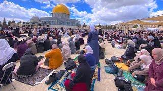 Historic Crowds at Al AQSA Mosque! First Friday of Ramadan 2025   Unprecedented Turnout