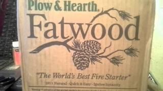 Plow and Hearth Fatwood Unboxing Review 10LBS for $23 Amazon