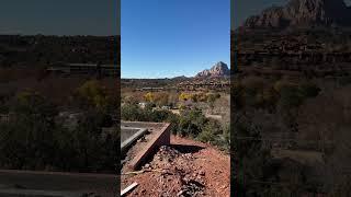 Trailer pumping in Sedona AZ #arizona #concrete #pump #concretepump #sedona #red