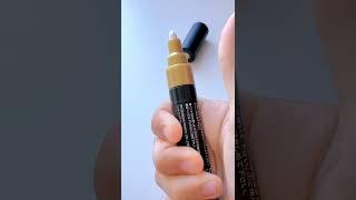 Unwrapping gold POSCA marker (satisfying ) #shorts